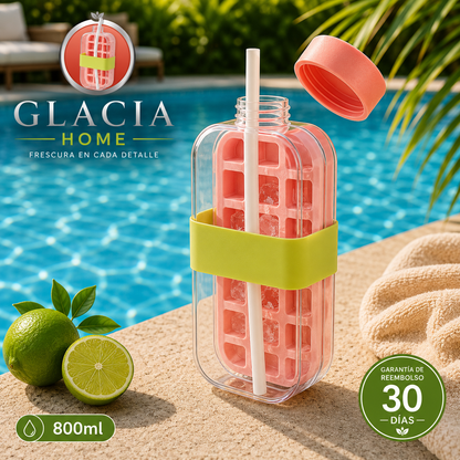 Vaso Glacia Fresh con Enfriador Interior y Pajita