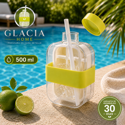 Vaso Glacia Fresh con Enfriador Interior y Pajita
